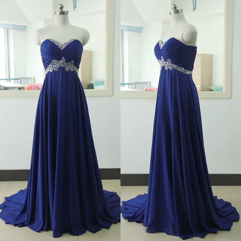 Prom Dresses,evening Dress,party Dresses,royal Blue Prom Dresses,royal Blue Prom Dress,silver Beaded Formal Gown,beadings Prom Dresses,evening