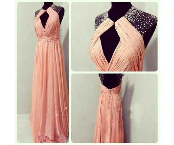 Prom Dresses,evening Dress,party Dresses,prom Dresses,blush Pink Evening Gowns,sexy Formal Dresses,chiffon Prom Dresses,2017 Fashion Evening