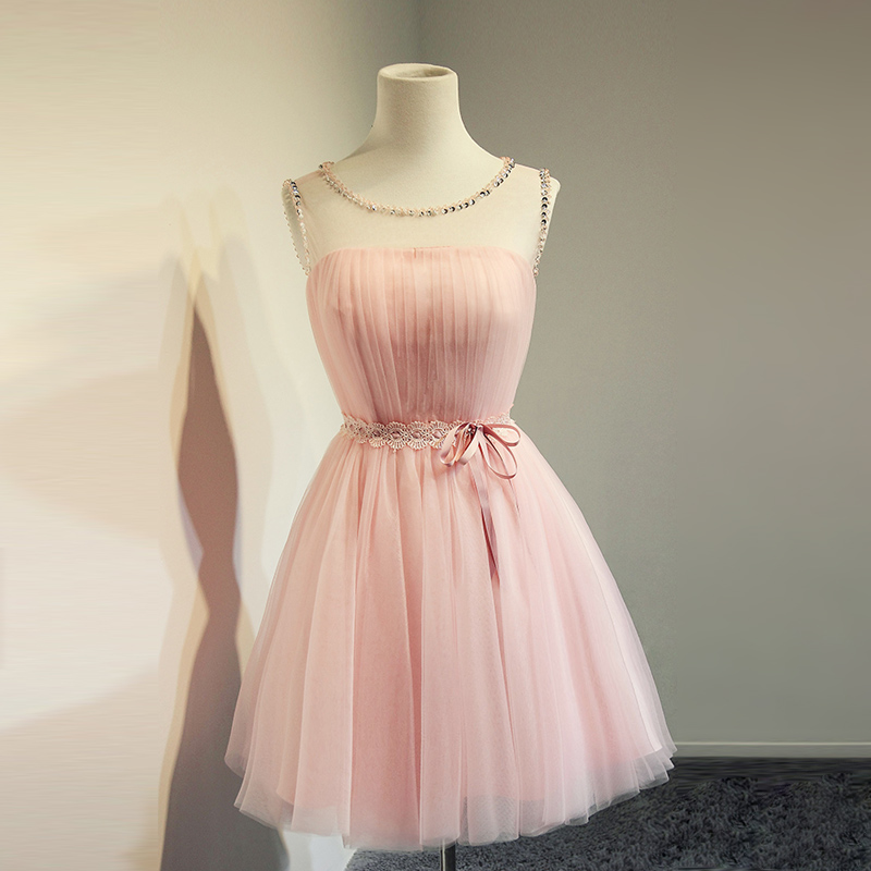 Homecoming Dresses,short Tulle Homecoming Dress Featuring Embellished Strapless Bodice And Open Back Detailing