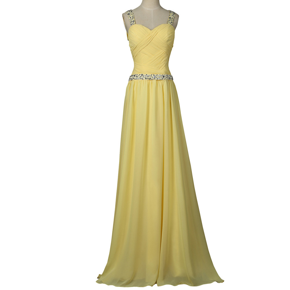 Prom Dresses,evening Dress,party Dresses,yellow Prom Dress 2017 Sweetheart Chiffon Beaded Sequin Ombre Dress Long Prom Dresses