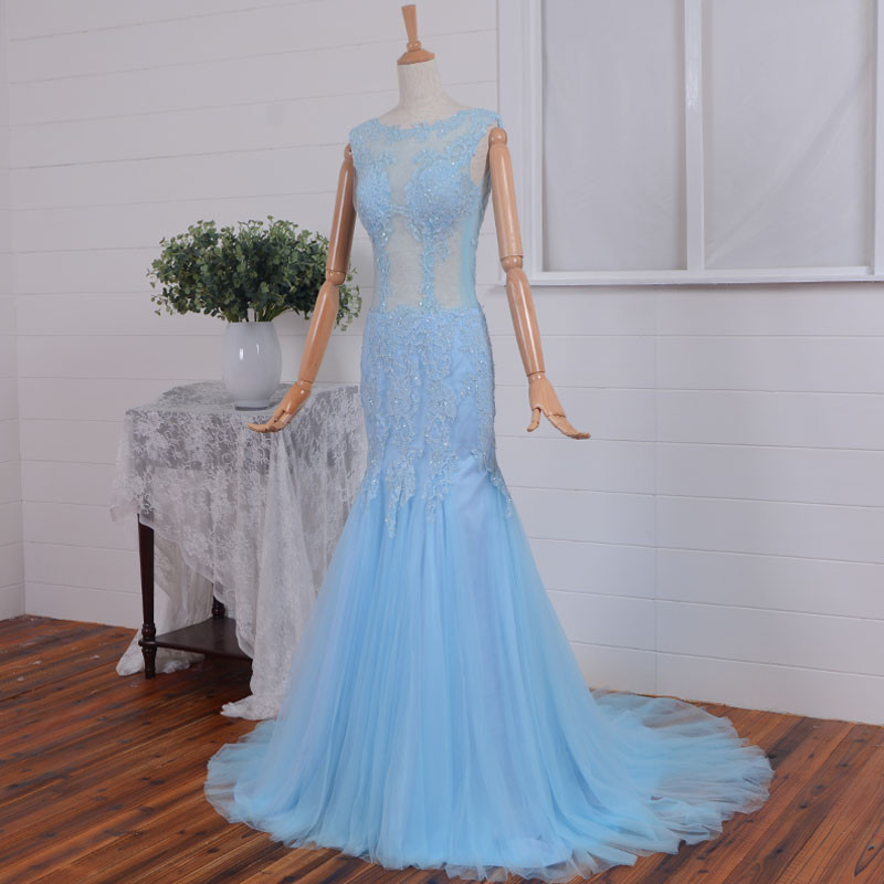 High Quality 2017 Sex Lace Mermaid Prom Dress