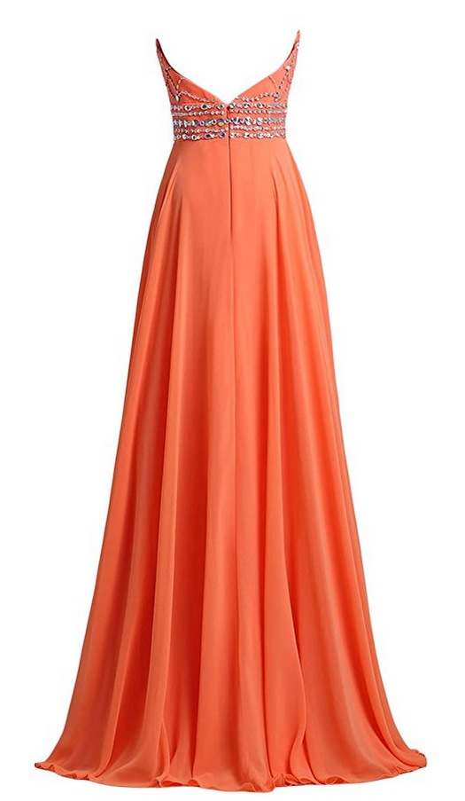 Prom Dresses Halter Beaded Bodice Chiffon Long Dresses on Luulla