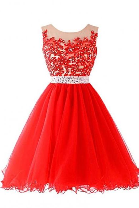 Formatura Curtos Short Semi Formal Dresses Cap Sleeve Red Homecoming Dress