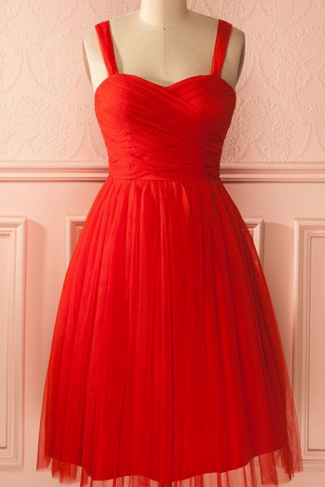 Short Red Homecoming Dress Party Dress, Short Red Dancing Dress Party Dress