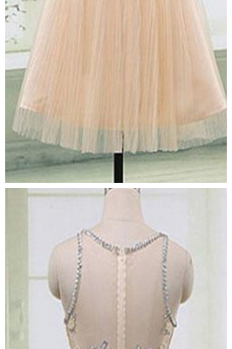 Blush Pink Gorgeous Beaded Elegant Fashion Cute Homecoming Prom Gown Dresses