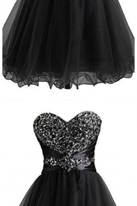 Black Homecoming Dress,tulle Homecoming Dress,cute Homecoming Dress,fashion Homecoming Dress,short Prom Dress