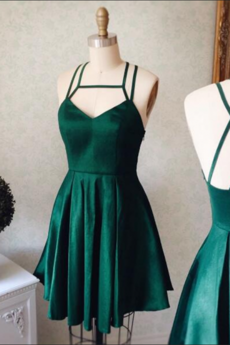 Homecoming Dresses 2017 Short ,cute A-line Short Green Prom Dress Homecoming Dress