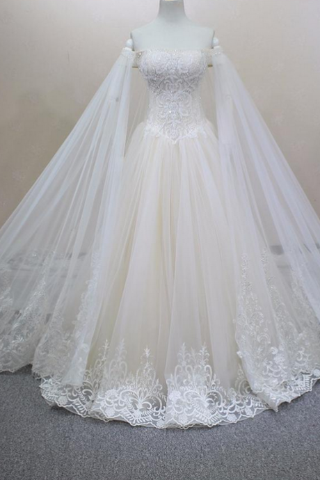 100% Real Photo Handmade Luxury Crystals Beading Detachable Veil Customized Size Champagne Wedding Dress Lace