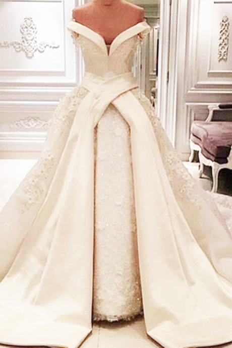 Wedding Dresses, Wedding Gown,luxury Ball Gown Lace Wedding Dresses