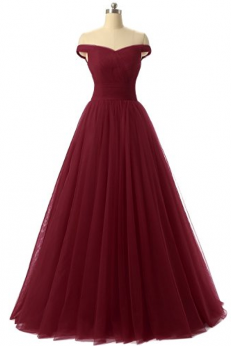 Red Formal Dresses,sexy Off The Shoulder Formal Women Dress,a-line Prom Dresses,prom Dresses 2017,modesr Evening Dresses,beauty Party Dresses