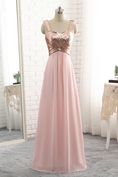 Luxury Long A-line Evening Dresses Rose Gold Chiffon Pleats Vestido De Festa Strapless Prom Party Gown