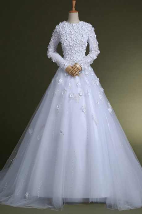 Gorgeous Off The Shoulder White Lace Long Sleeves Mermaid Wedding Dress