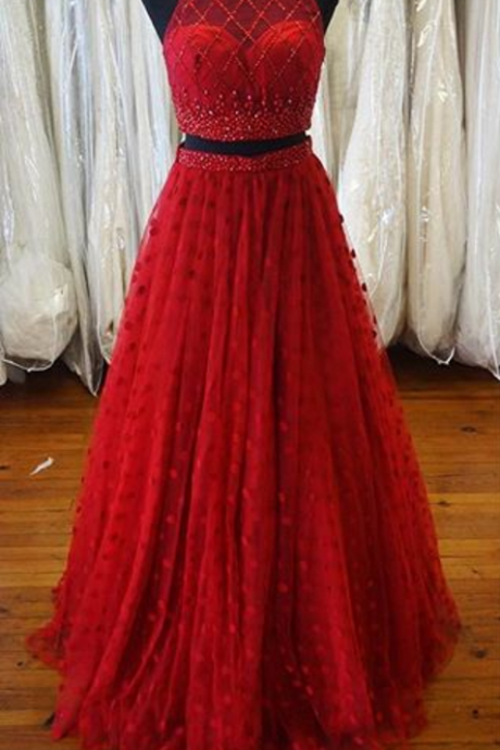 Red Prom Dress, Beaded Prom Dress, A Line Prom Dress, Floral Prom Dress, Floor Length Prom Dress, Prom Dresses , Vestido De Longo, Prom Dress,