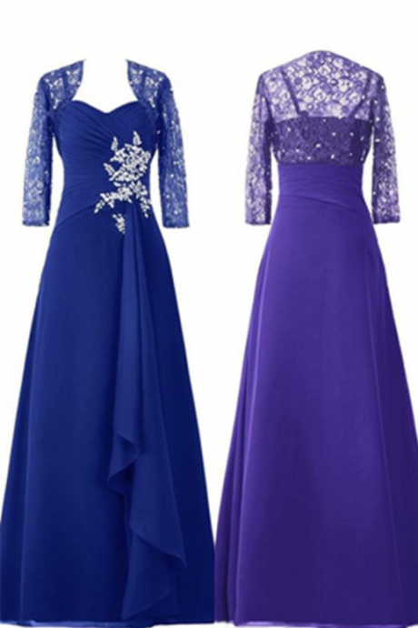 Prom Dresses,blue High Low Chiffon Beading Prom Dresses,modest Prom Dresses,handmade Simple High Quality Prom Gowns