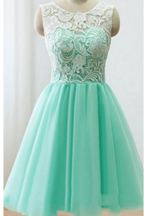 Cute Homecoming Dress, Light Green Homecoming Dress, Short Homecoming Dress, Lace Homecoming Dress, Homecoming Dress