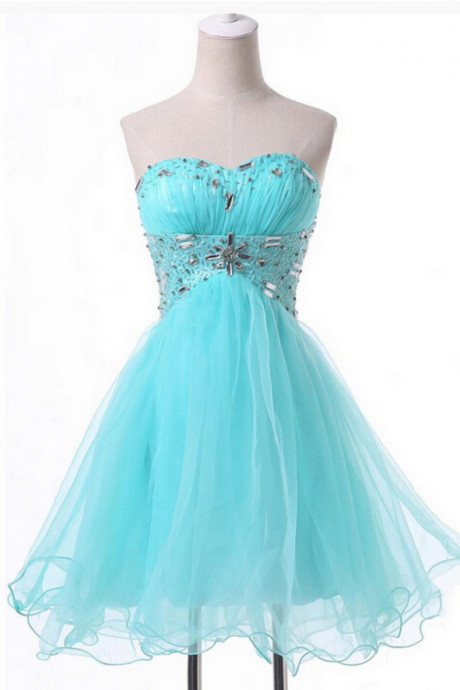 Tulle Homecoming Dress,blue Homecoming Dress,short Homecoming Dress,sweetheart Homecoming Dress