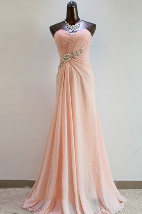 Pretty Light Pink Sweetheart Prom Dresses , , Bridesmaid Dresses, Formal Dresses, Evening Dresses
