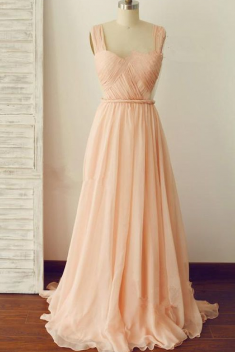 Pink Bridesmaid Dress,long Bridesmaid Dress,backless Bridesmaid Dress, Prom Dress
