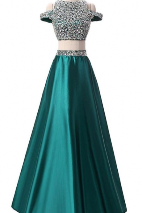 A-line Evening Gowns,sexy Ball Gowns, Custom Made Prom, Fashion,scoop Neck Party Gowns,floor-length Evening Gowns, Satin Prom Dresses Wit