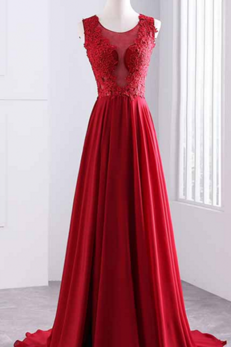 Sexy Prom Dresses,a Line Evening Dresses,lace Appliques Prom Dresses,custom Made Prom Dresses
