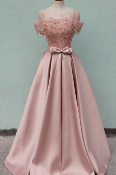 Lace Evening Dress, Pink Prom Dresses,pink Evening Dress,elegant Prom Dress,formal Dress,party Dress,custom Dress