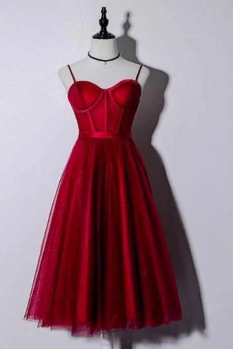 Length Straps Wedding Party Dress, Homecoming Dress