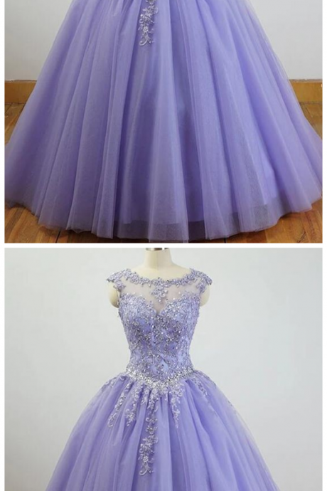 Gorgeous Cap Sleeve Ball Gown Quinceanera Dresses ,beaded Sweet 16 Dress