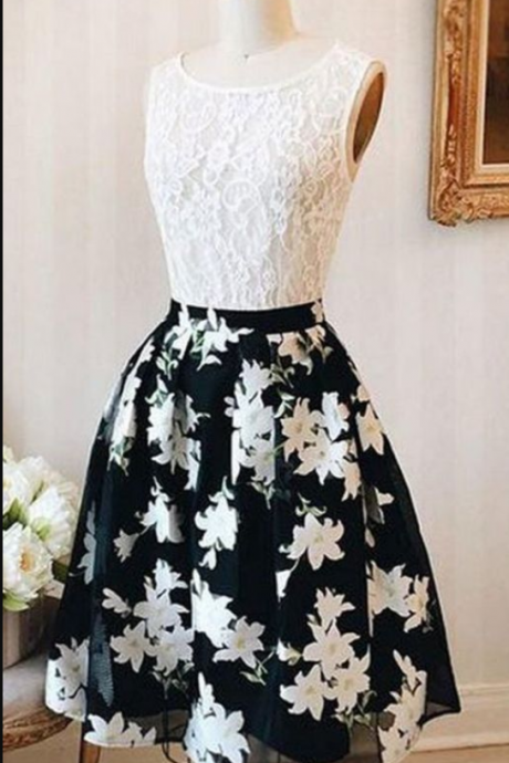 Cute A Line Lace Short Lace Homecoming Dresses