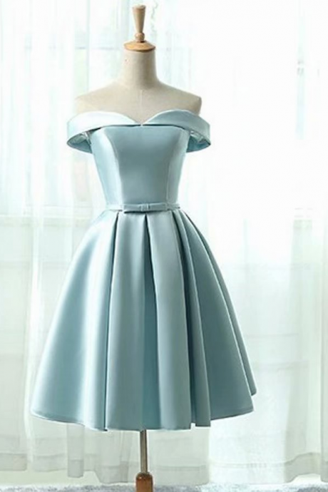 Fashion Short Prom Dresses 2018 Strapless Vintage Light Blue Dress For Homecoming Party Mini Gowns