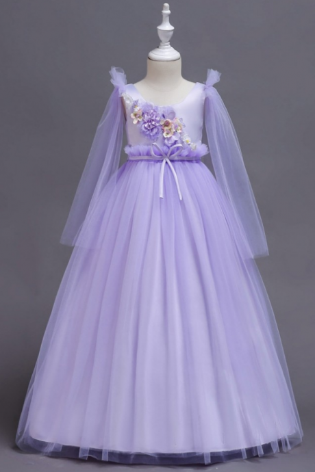 Flower Girl Dresses,princess Junior Bridesmaid Dress