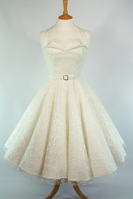 Prom Dresses, Satin & Lace Full Circle Skirt Petal Bust Wedding Dress - Detachable Straps and Belt 