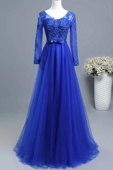 Prom Dresses,lace Dress Customize A Line Long Dress Sweet Prom Dress