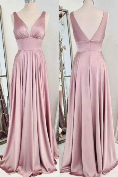 Prom Dresses,simple Satin Long Prom Dress Bridesmaid Dress Evening Dress