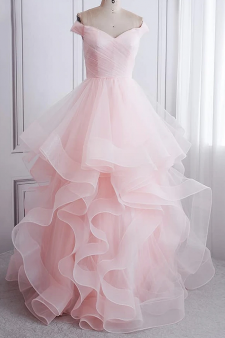 Prom Dresses,tulle Long Prom Gown Evening Dress