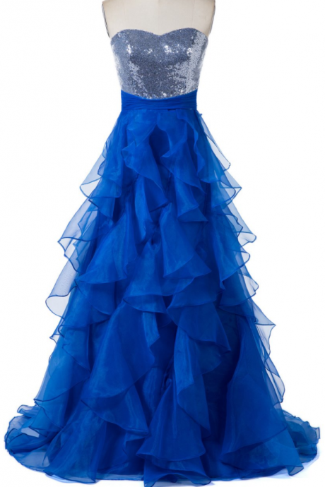 Prom Dresses,Strapless Sweetheart Layers Tulle Prom Dresses