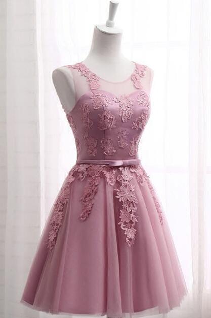Cute Teen Short Length Formal Dress, Wedding Party Dress, Tulle Formal Dress