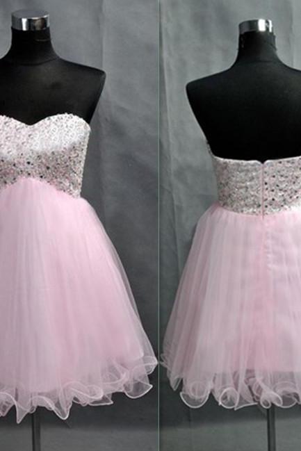 Sweetheart Homecoming Dresses ,Pink Graduation Dresses,Homecoming Dress,Short/Mini Homecoming Dress