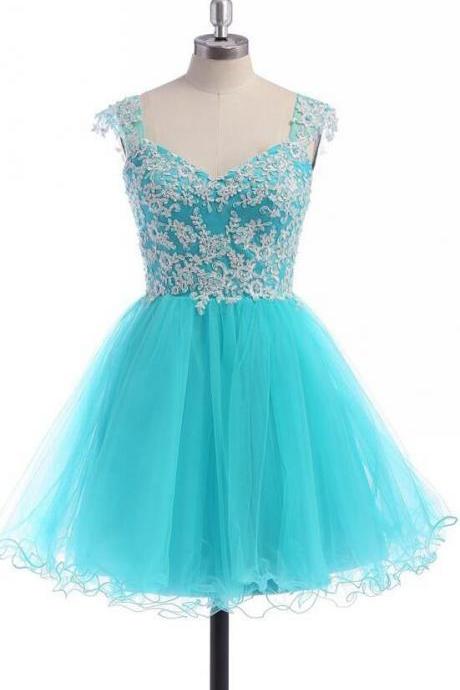 Gorgeous Blue Lace Homecoming Dress, Prom Dress,graduation Dress
