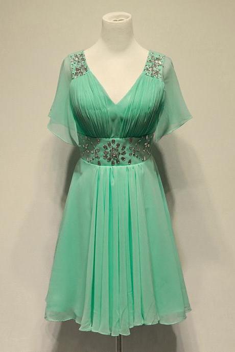 Short Green Prom Dress,elegant Evening Dress,lovely Prom Dresses,sexy Party Dress