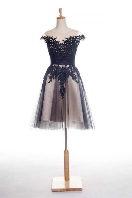 Tulle Homecoming Dress,lace Applique Short Homecoming Dresses, Short Party Dresses,cocktail Dresses,prom Gowns