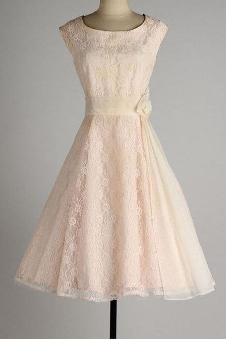 Vintage Prom Dress, Sweetheart Prom Gowns, Lace Homecoming Dress