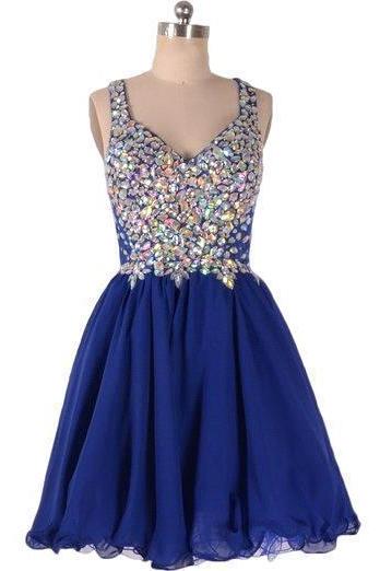 Charming Prom Dress,Crystal Prom Dress,Tulle Prom Dress