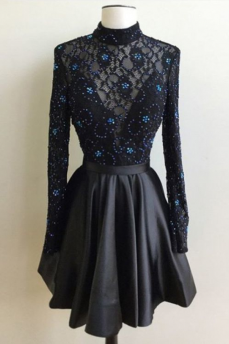 Chic Lace Homecoming Dress With Sleeve Party Homecoming Dress
