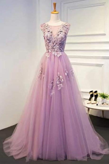 Sleeveless Evening Dress, Pink Prom Dress, Simple Bridesmaid Dress