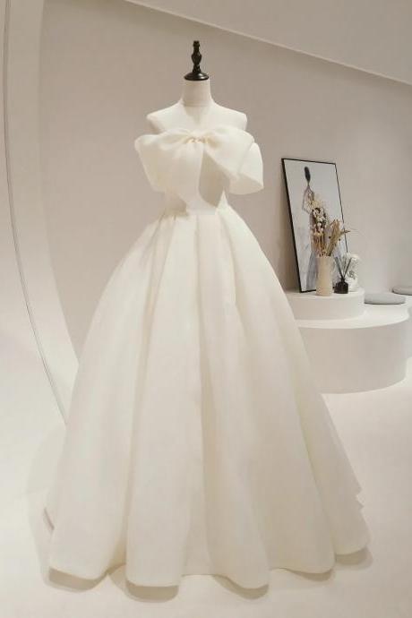 One-shoulder wedding dress new bride princess wind out of the door veil small light gown summer