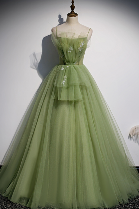 Prom Dresses,light Green Beautiful Tulle Prom Dress