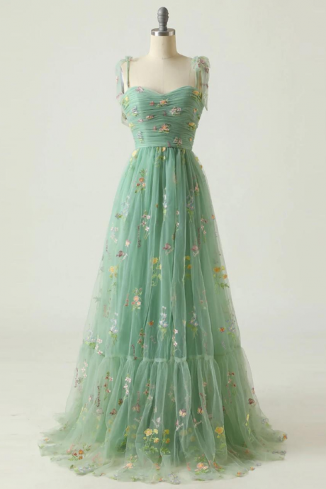 Prom Dresses,spaghetti Strap Evening Dress,green Party Dress