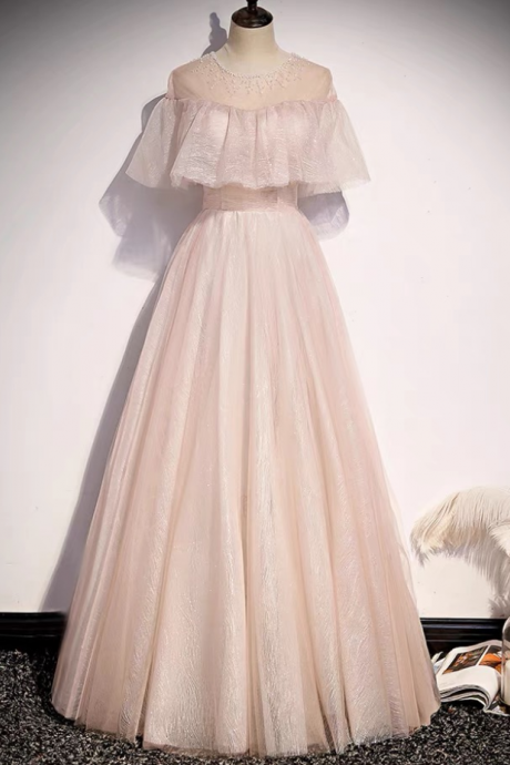 Prom Dresses,high Quality ,atmosphere Blush Pink Prom Dress,long Fairy Temperament Socialite Dress