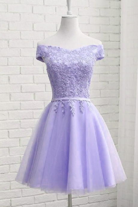 Homecoming Dresses,light Purple Tulle Graduation Dress,short Homecoming Dress , Cute Birthday Dress