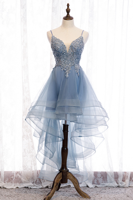 Homecoming Dresses,charming Blue Tulle Homecoming Dress